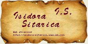 Isidora Sitarica vizit kartica